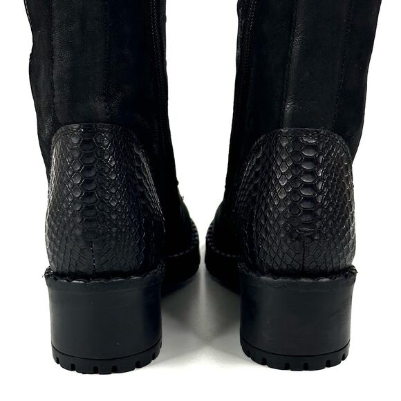 Vintage Foundry Co. Henrietta Black Leather Lace-Up Tall Boots Womens 6 New $220 - Picture 5 of 13
